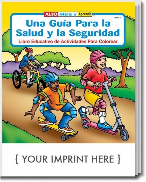 CS1410 A Guide to Health and Safety Coloring and Activity Book with Custom Imprint Spanish Version
